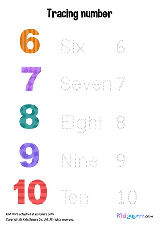 Tracing number (6-10)