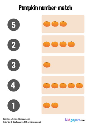 Pumpkin Number Matching (1-5)