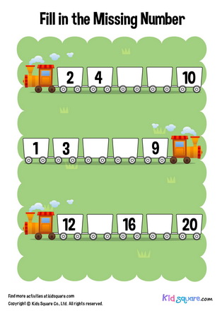 Fill in the missing number (Trains)