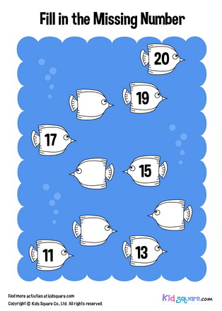Fill in the missing number (Fishes)