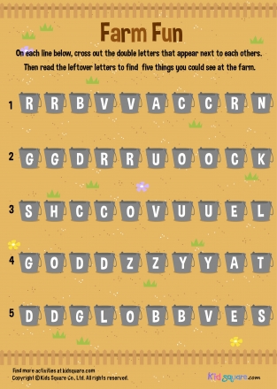 Hidden Words - Farm Fun