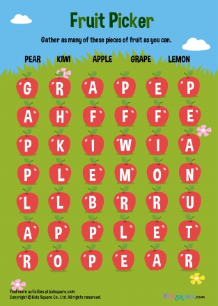 Fruit Picker - Word Search