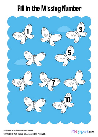 Fill in the missing number (Butterfly)