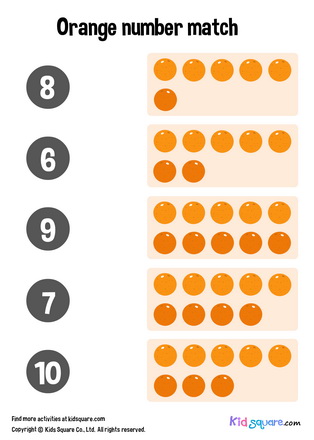 Orange Number Matching (6-10)