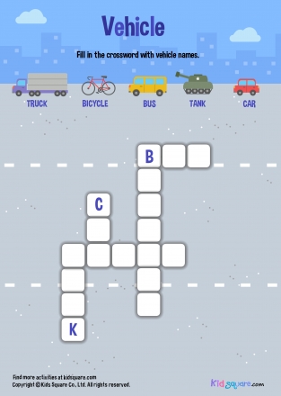 Crossword Puzzle - Vehicle