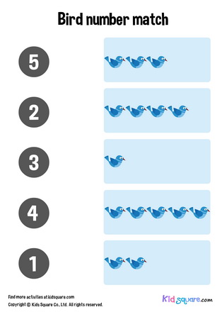 Bird Number Matching (1-5)
