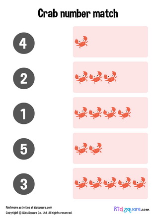 Crab Number Matching (1-5)