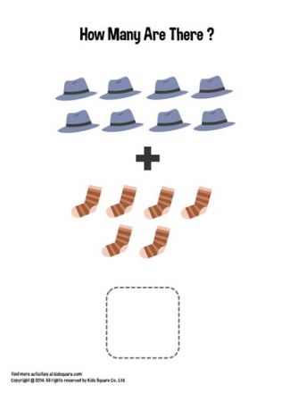 Addition - How many hats and socks are there?