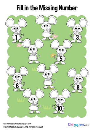 Fill in the missing number (Mouses)