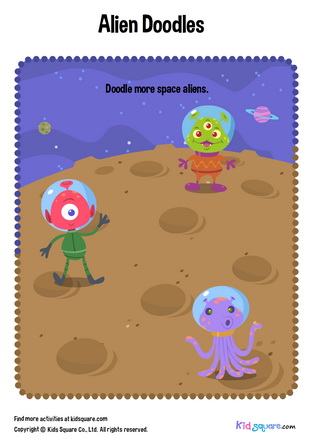 Space Aliens Doodle