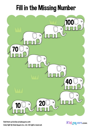 Fill in the missing number (Elephant)