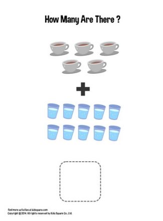 Addition - How many cups are there?