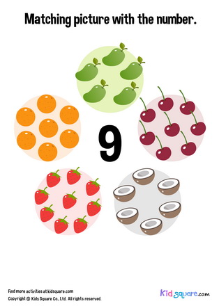 Matching 9 Fruits