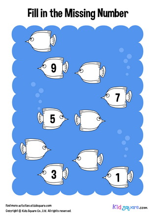Fill in the missing number (Fishes)