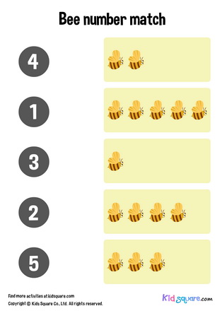 Bee Number Matching (1-5)