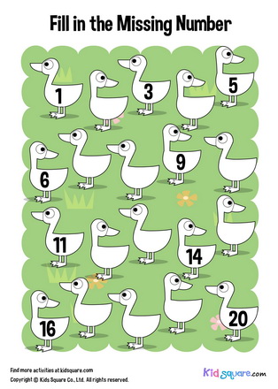 Fill in the missing number (Ducks)