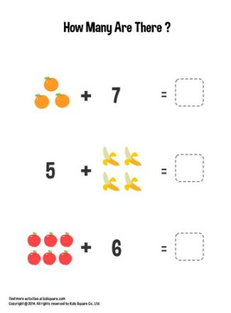 Addition - How many fruits are there?