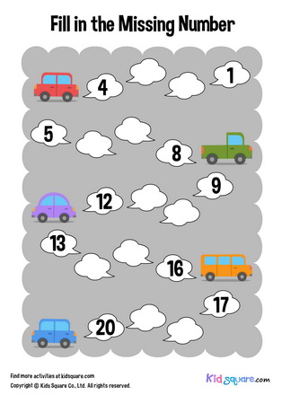 Fill in the missing number (Cars)